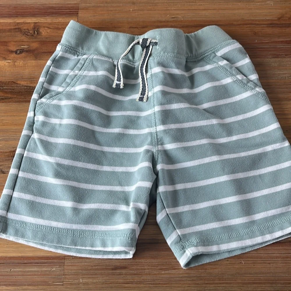 Toddler boys Striped Blue Shorts and Khaki Pants